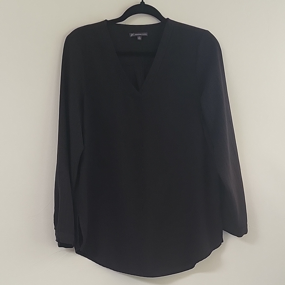 Adrianna Papell | Black V-Neck Women's Top